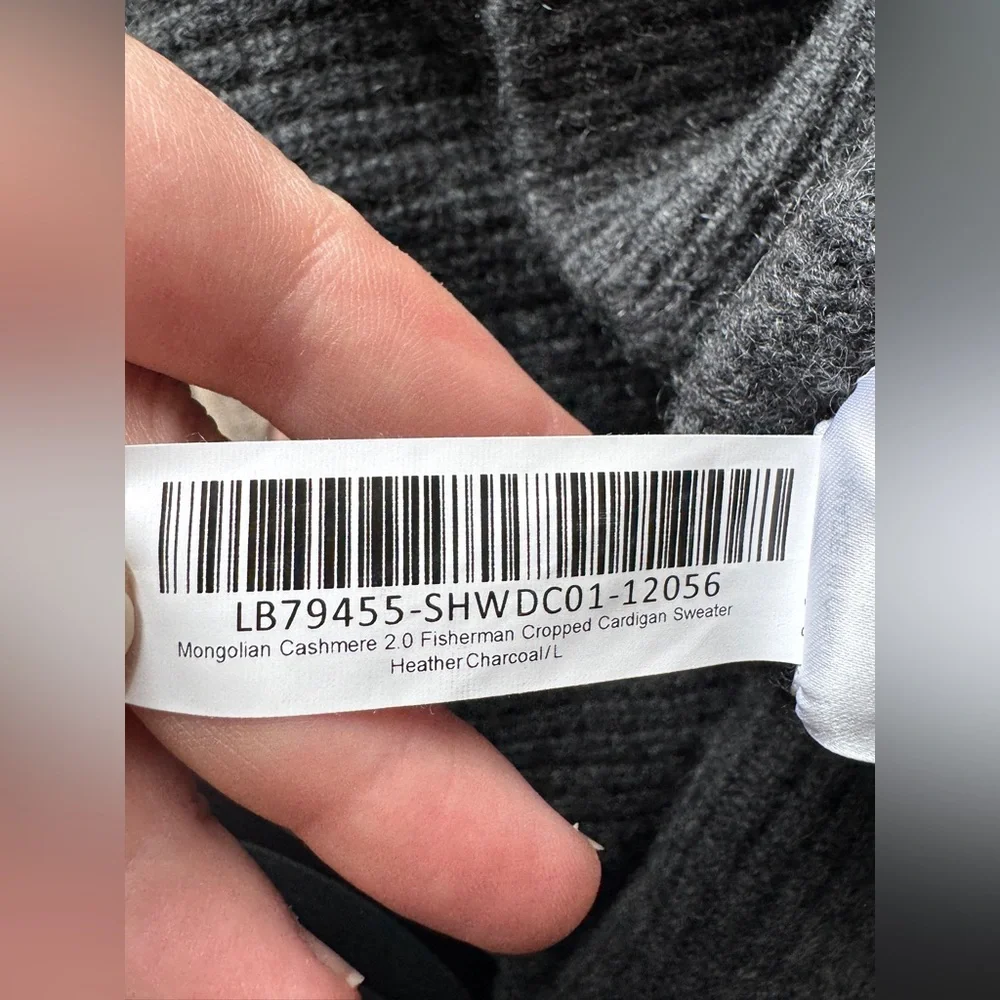 EUC Quince Mongolian Cashmere Fisherman Boxy Cropped Cardigan Sweater, Large - Picture 8 of 12